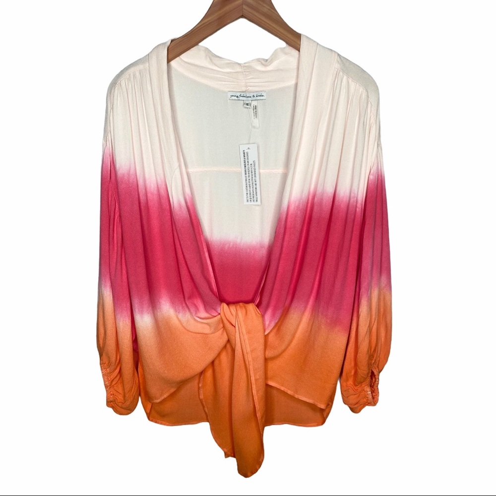 NWT Young Fabulous & Broke Ombré Carmen Blouse S